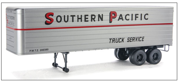 Walthers SceneMaster 949-2412 35' Fluted-Side Trailer 2-Pack - Assembled -- Southern Pacific(TM)(silver, red, black), HO