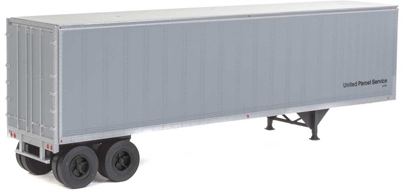 Walthers SceneMaster 949-2509 40' Trailmobile Trailer 2-Pack - Assembled -- United Parcel Service (gray), HO