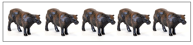 Walthers SceneMaster 949-6050 Beef Cattle -- pkg(16), HO