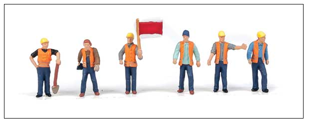 Walthers SceneMaster 949-6067 Railroad Track Workers pkg(6) -- Set