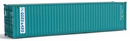 Walthers SceneMaster 949-8268 40' Hi-Cube Corrugated-Side Container - Assembled - Dong Fang (green, white), HO
