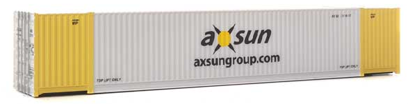Walthers SceneMaster 949-8527 53' Singamas Corrugated-Side Container - Assembled -- Axsun (gray, yellow, black), HO