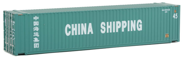 Walthers SceneMaster 949-8552 45' CIMC Container - Assembled -- China Shipping (green, white), HO