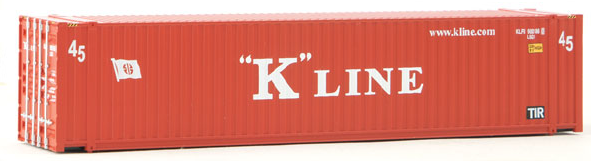 Walthers SceneMaster 949-85563 45' CIMC Container - Assembled -- K-Line (red, white), HO