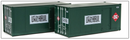 Walthers SceneMaster 949-8681 20' Smooth-Side Container with Right Side Door 2-Pack - Ready to Run -- Railway Express Agency
