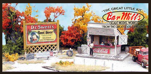 Bar Mills 954 Swanson's Lunch Stand, O Scale