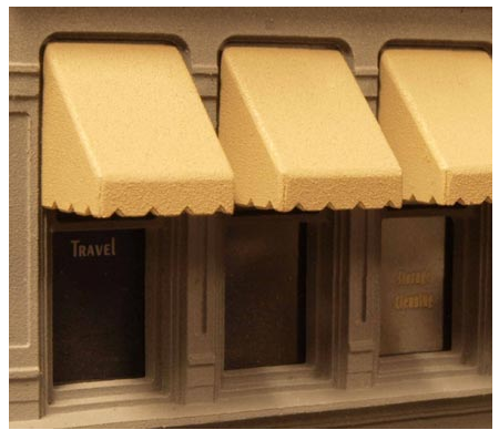 City Classics Buildings 962 Window Awning Set -- 5/8" 1.6cm Wide pkg(12), HO