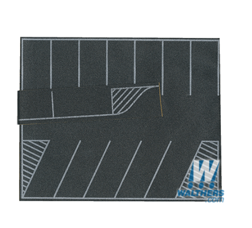 Busch Gmbh & Co Kg 189-9713 Flexible Paved Parking Lot - Self-Adhesive -- Gray, White Markings, HO