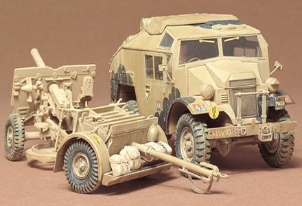 Tamiya 35044 BRITISH 25 PNDR GUN/QUAD KIT, 1:35 Scale