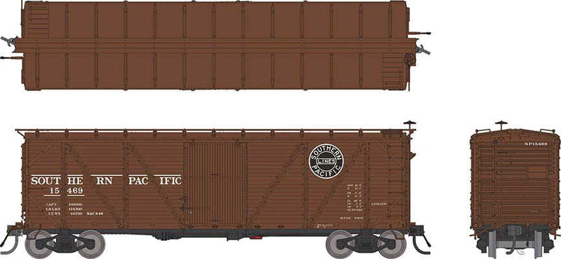 Rapido 171004A SP B-50-15 Boxcar: 1946 to 1952 scheme - As Built w/ Viking Roof: Single Car, HO