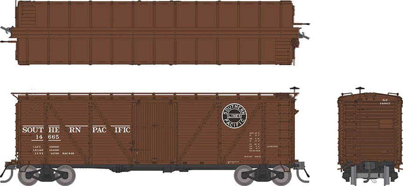 Rapido 171002A  SP B-50-15 Boxcar: 1946 to 1952 scheme - As Built w/ Murphy Roof: Single Car, HO