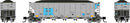 Rapido 538012 AutoFlood III Rapid Discharge Coal Hopper 6-Pack - Ready to Run -- GLFX Set 2 (silver, blue), N Scale