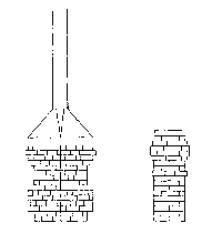 San Juan Details (formerly Grandt Line) 3509 Brick Station Chimneys pkg(2) -- Rio Grande, O Scale