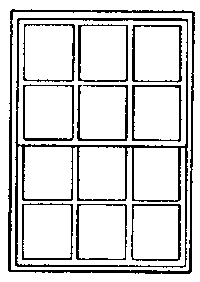 San Juan Details (formerly Grandt Line) 3704 Double-Hung Windows -- 12-Pane - Scale 36 x 56"  91.4 x 142cm pkg(4), O Scale