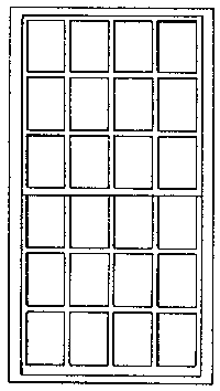 San Juan Details (formerly Grandt Line) 3712 Rico Engine House Windows -- 24-Pane, Scale 4 x 8'  122 x 244cm pkg(3), O Scale