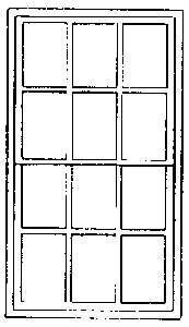 San Juan Details (formerly Grandt Line) 3718 Double-Hung Factory Windows for Masonry Buildings -- 12-Pane - Scale 42 x 72"  107 x 183cm pkg(4), O Scale