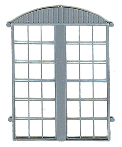 San Juan Details (formerly Grandt Line) 5307 Roundhouse/Warehouse Windows w/Rounded Top Facia -- Scale 113 x 143"  287 x 363cm pkg(3), HO Scale