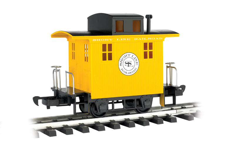 Bachmann 98087 Wood Cupola Caboose - Ready to Run - Li'l Big Haulers -- Short Line Railroad (yellow, black), G