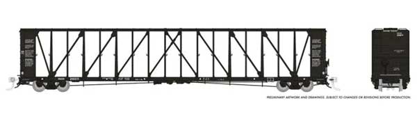 Rapido 174005 HO NSC 73' Centerbeam Flatcar 6-Pack - Ready to Run -- Mississippi Delta MSDR (black)