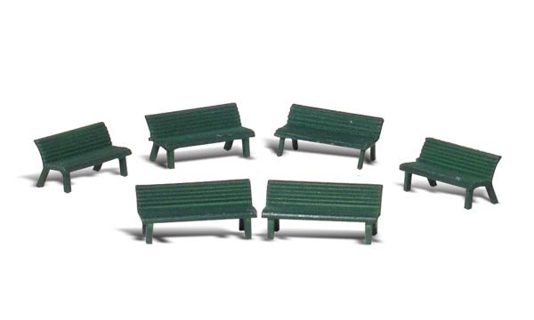 Woodland Scenics WOO2181 Scenic Accents(R) Details -- Park Benches pkg(6), N Scale