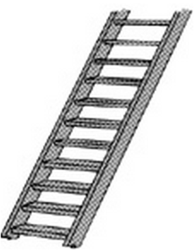 Plastruct 90442 STA-4 2pk STAIRWAY, HO