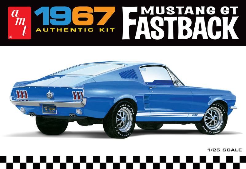 AMT Model Kits AMT 1241 1967 FORD MUSTANG GT FASTBACK 1:25 SCALE MODEL KIT