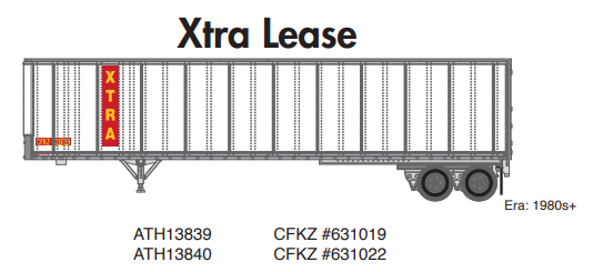 Athearn ATH13840 N 45' Fruehauf Z-Van Trailer, CFKZ