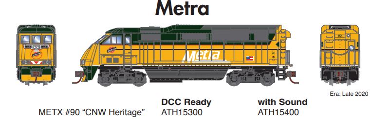 PREORDER Athearn ATH15400 N F59PHI w/DCC & Sound, METX