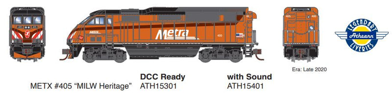 PREORDER Athearn ATH15401 N F59PHI w/DCC & Sound, METX