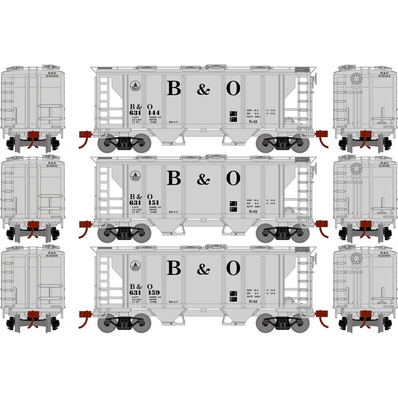 Athearn ATH15414 HO PS-2 2003 2-Bay Hopper, B&O