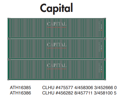 PREORDER Athearn ATH16386 HO 40' Low Cube Container, CLHU