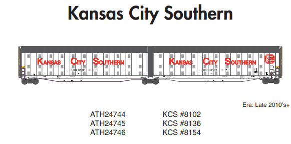 PREORDER Athearn ATH24746 N Auto-Max Carrier, KCS