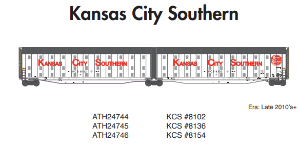 PREORDER Athearn ATH24744 N Auto-Max Carrier, KCS