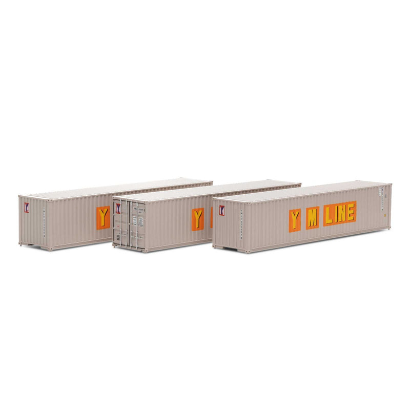 Athearn ATH27052 HO Ready To Roll 40' Corrugated Low-Cube Container, Yang Ming Old Paint