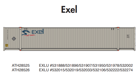 PREORDER Athearn ATH28525 HO 53' CIMC Container, EXLU