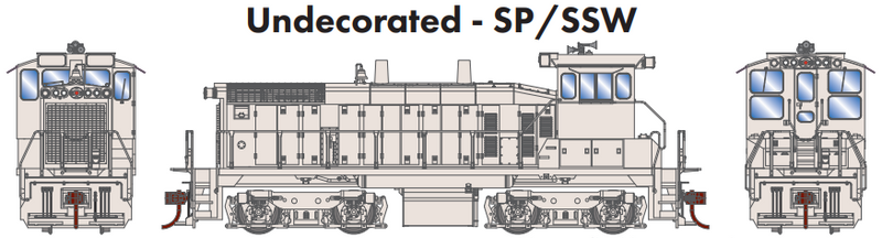 Athearn ATH28768 HO RTR SW1500 w/DCC & Sound, Undecorated/SP