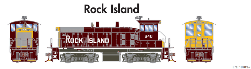 Athearn ATH29762 HO SW1500 Locomotive with DCC & Sound, Rock Island