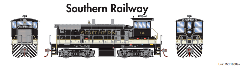 PREORDER Athearn ATH29774 HO SW1500 Locomotive with DCC & Sound, Southern Railway