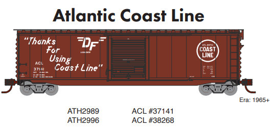 PREORDER Athearn ATH2989 N 50' PS-1 Single Sliding Door Box, ACL