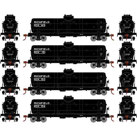 PREORDER Athearn ATH3379 HO 1-Dome Tank, Richfield/ROX (4)