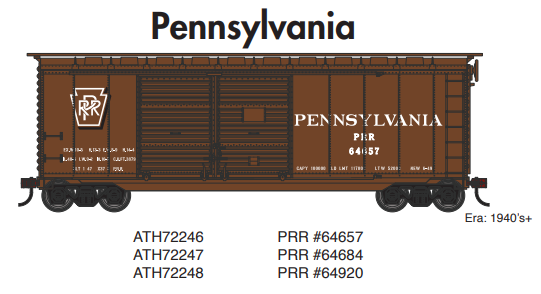 PREORDER Athearn ATH72246 HO 40' Express Box, PRR