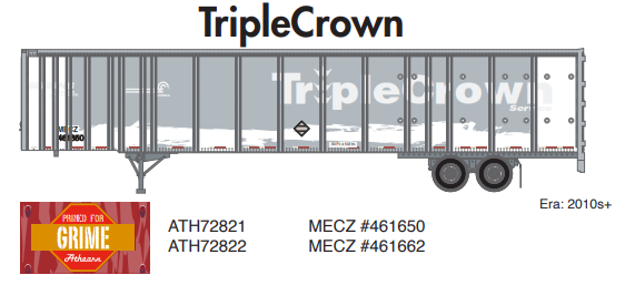 PREORDER Athearn ATH72821 HO 53' Wabash Plate Trailer, MECZ