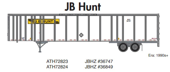 PREORDER Athearn ATH72824 HO 53' Wabash Plate Trailer, JBHZ