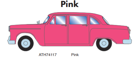 Athearn ATH74117 HO RTR 1950s Sedan, Pink