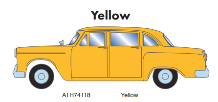 Athearn ATH74118 HO RTR 1950s Sedan, Yellow