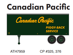 Athearn ATH7959 HO 25' Trailers, CPR