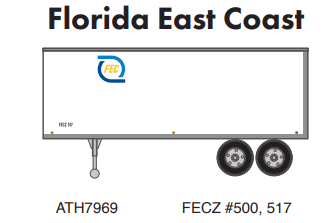 Athearn ATH7969 HO 25' Trailers, FEC