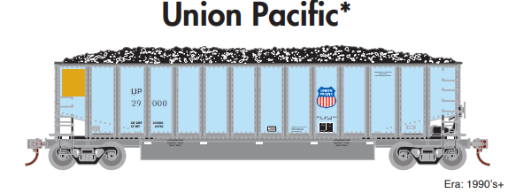 PREORDER Athearn ATH81604 HO Bethgon Coalporter w/Load, UP 29000/29013/29045/29066/29081