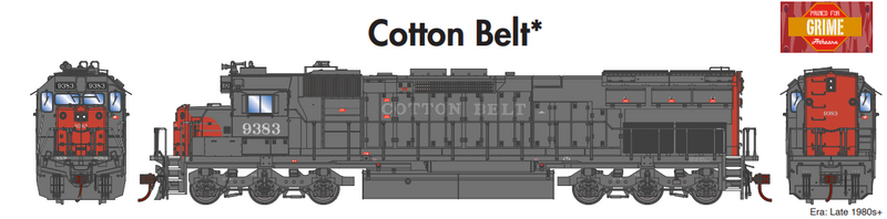 Athearn ATH86978 HO SD45T-2 Locomotive with DCC & Sound, Cotton Belt