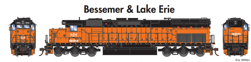 PREORDER Athearn ATH86882 HO SD45T-2 Locomotive, Bessamer & Lake Erie